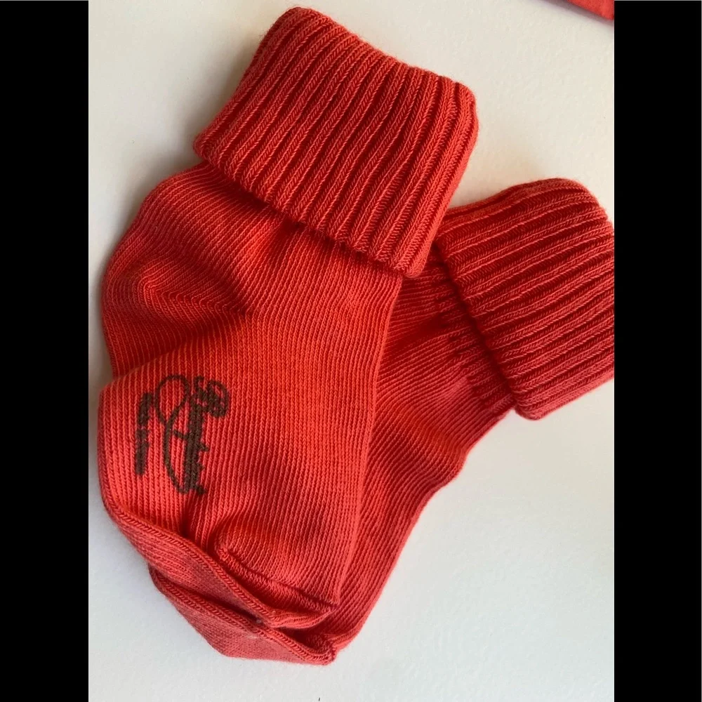 NWT BONPOINT Coral Eyelet Dress with Socks - Size 6 Months